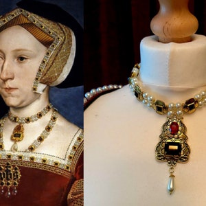 Jane Seymour replica necklace - Single piece  - medieval jewellery - Queen - Historical Re-enactment - Holbein Portrait - Re-enactment