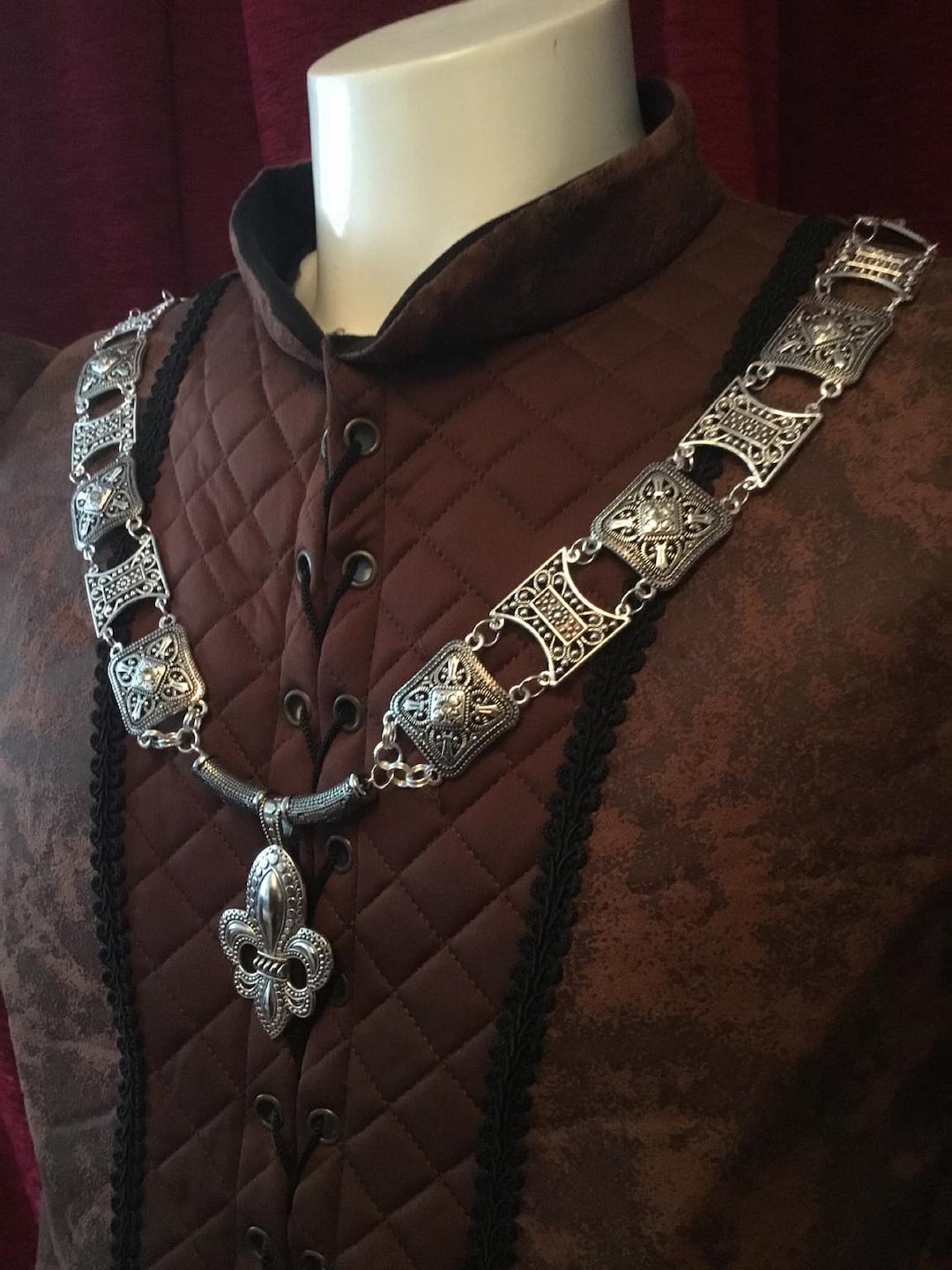 Fleur De Lis Chain of Office: Silver Plated Medieval Livery Collar - Etsy