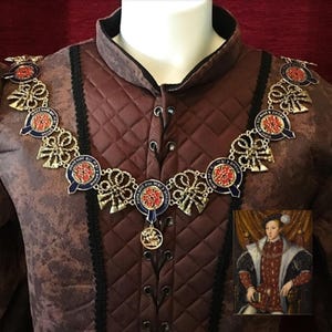 Edward VI Order of the Garter Chain: Tudor Elizabethan Reenactment Costume