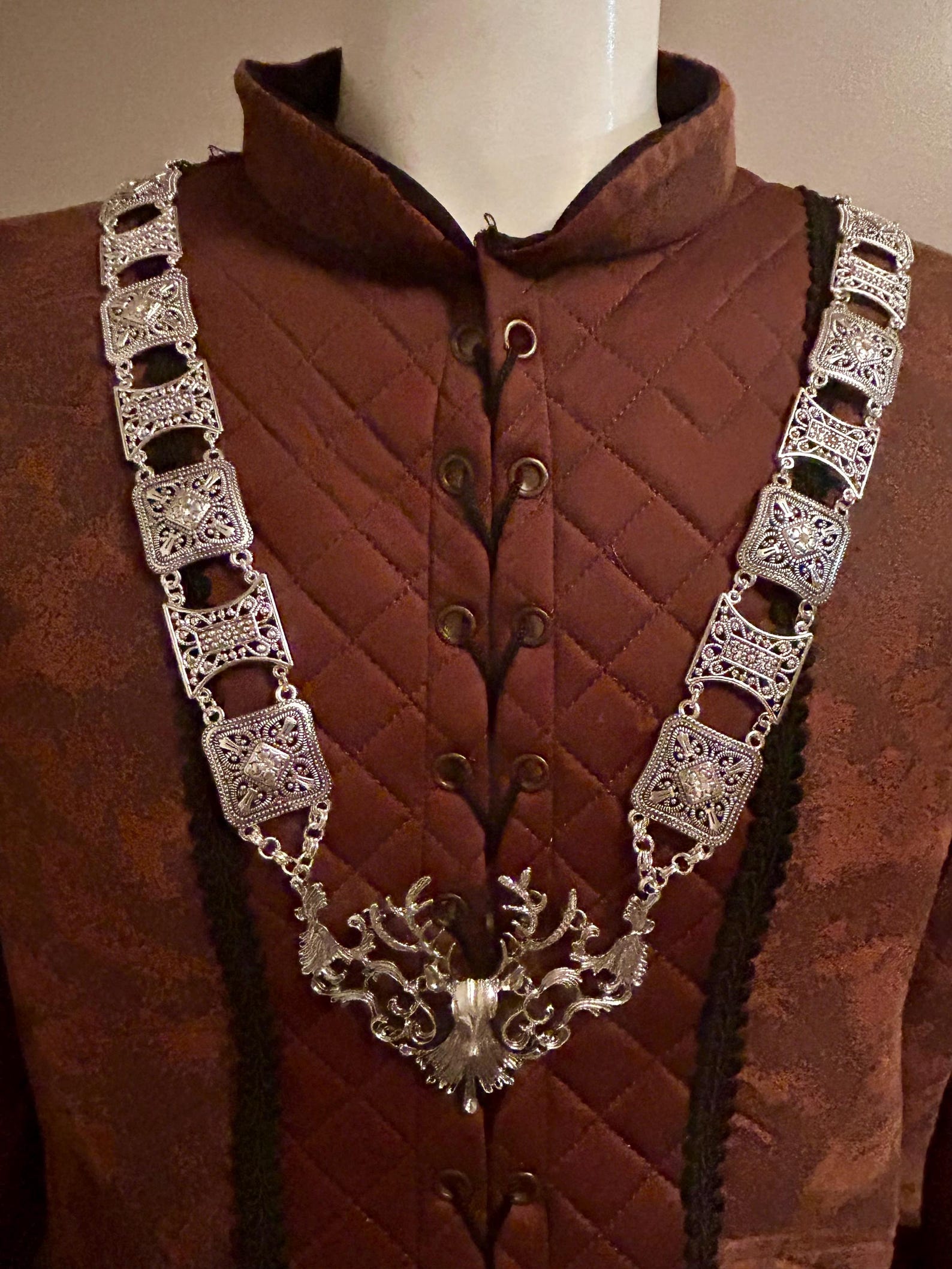 Heraldic Stag Chain of Office: Medieval Livery Collar, Cosplay Knight ...