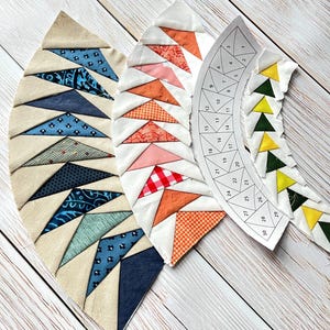 Flying Geese Circle Quilt Block Pattern, FPP PDF, 4 Sizes - Etsy