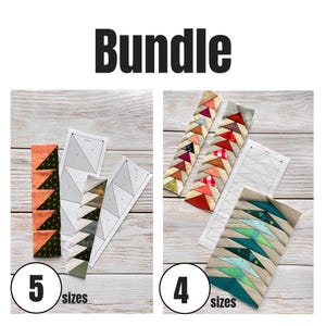 Paquete de patrones de patchwork de triángulos de medio cuadrado con diseño de gansos voladores (descarga en PDF)