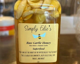 Organic Raw Garlic Infused Honey