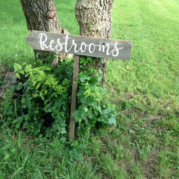 Restroom Sign / Restroom Yard Sign / Country Restroom Sign / | Etsy