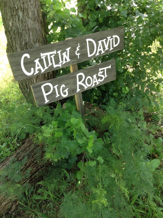Rustic Pig Roast Sign Rustic Hog Roast Sign Wedding Shower Etsy
