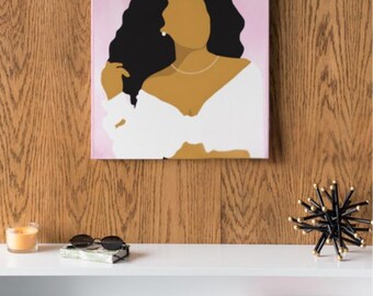 Who I Am - Black Woman Art Matte Canvas - Bronze Version