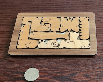 Animal Omino wooden brain-teaser Puzzle Toy Game Gift