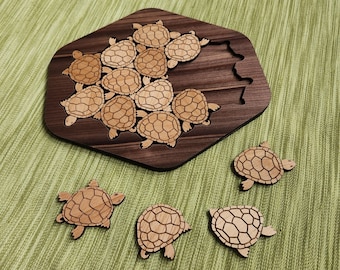 Turtle Tribulation Wooden Brain-Teaser Puzzle