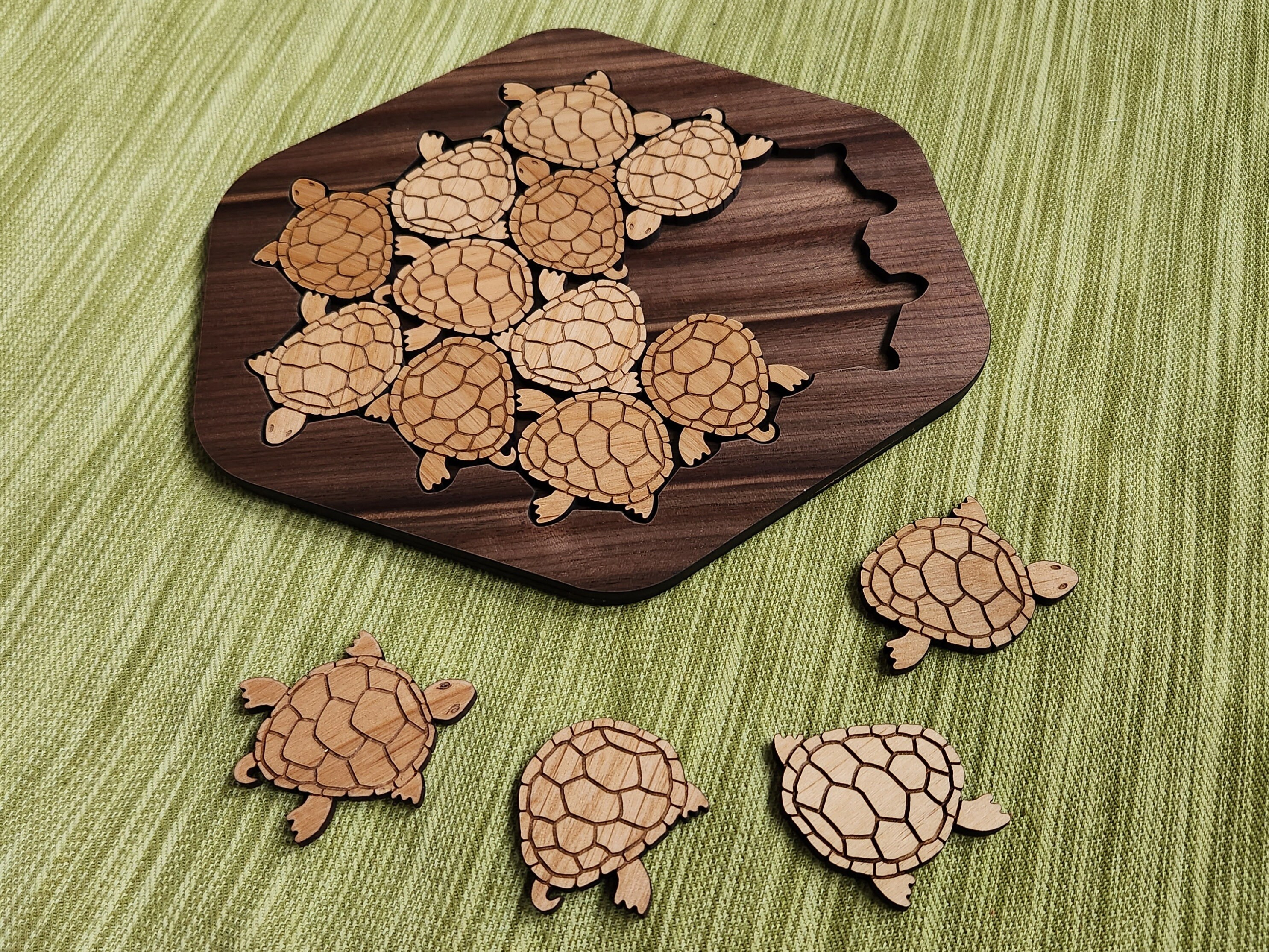Turtle Tribulation Wooden Brainteaser Puzzle Etsy