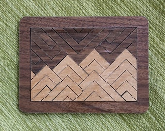 Mountains Puzzle, Difficult Wooden Brain Teaser