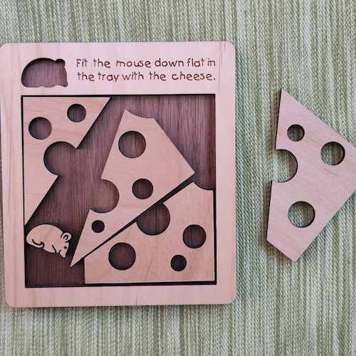 Mouse and Cheese Puzzle Etsy