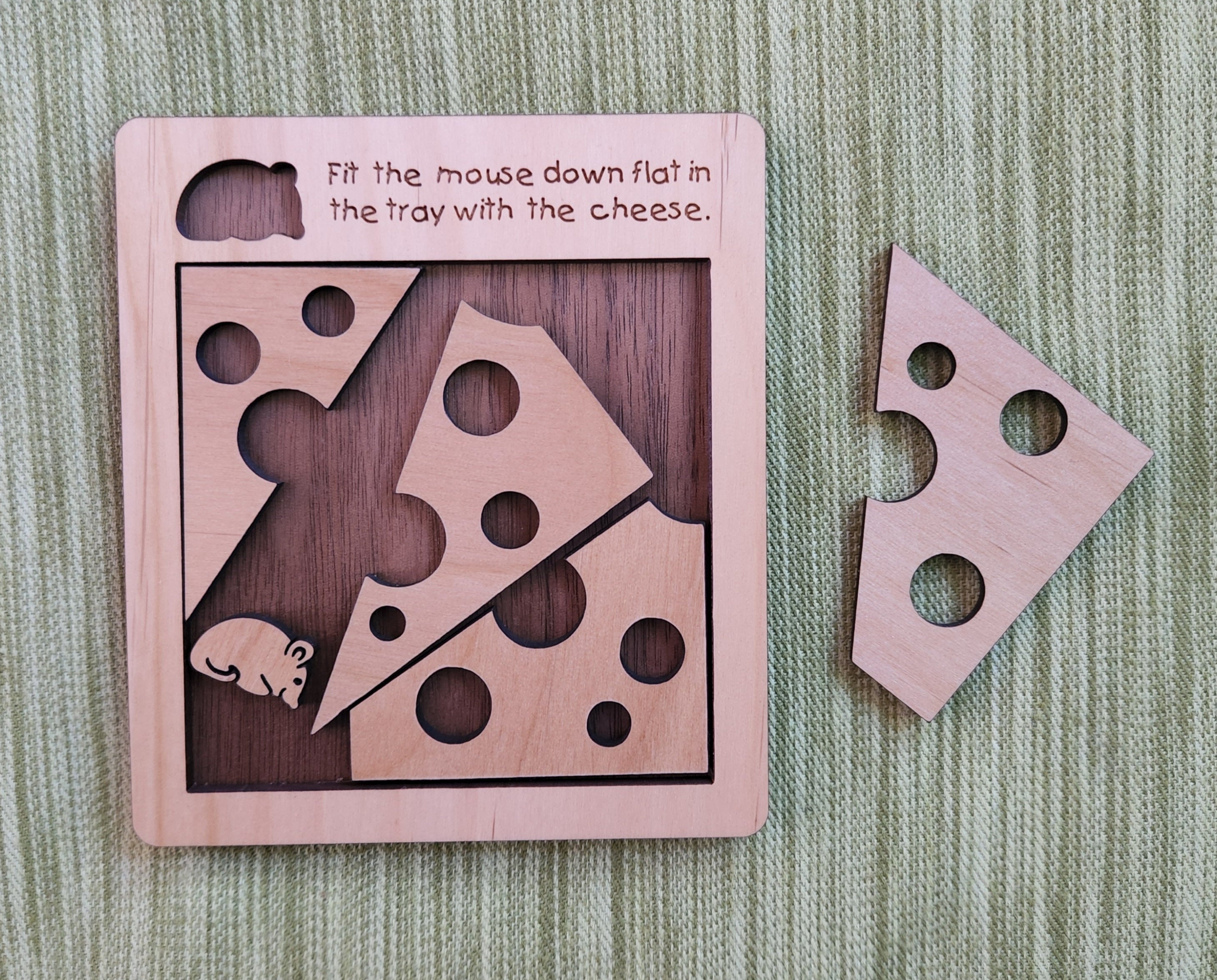 Mouse and Cheese Puzzle Etsy