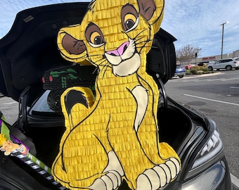 Piñata leone / Decorazioni per feste di compleanno safari / Festa a tema leone / Piñata personalizzata a tema giungla