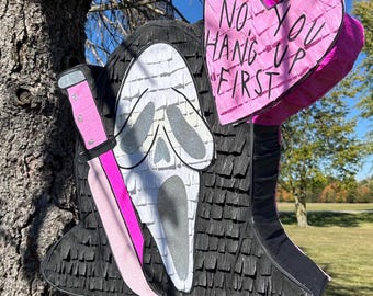 Piñata de teléfono con cara de fantasma de terror / Decoración espeluznante para fiesta de Halloween