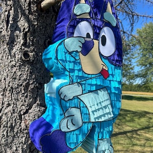 Benutzerdefinierte Bluey Piñata | Bluey Geburtstags-Themaparty | Bluey und Bingo Wundertüte