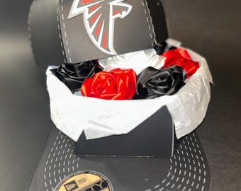 Ribbon Flower Baseball Cap Gift Box – Decorative Craft Paper Party Favor