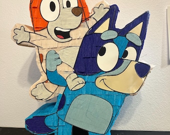 Custom Bluey and Bingo Piñata | Handmade Birthday Party Decor
