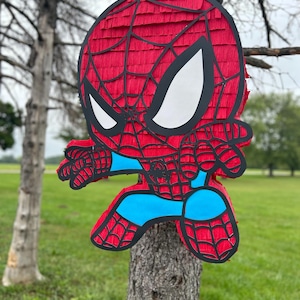 Spider-Man Piñata | Spiderman Birthday Party Decor | Custom Superhero Piñata | Spiderman Party Supplies | Kids Birthday Piñata