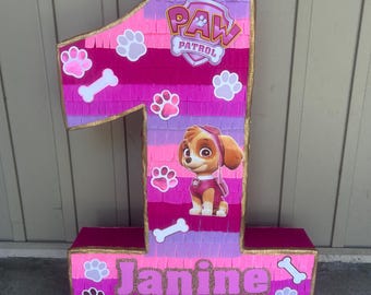 Personalisierte Zahlen-Piñata - Handgemachte Geburtstags-Party-Deko
