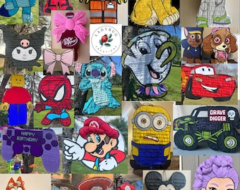 Piñata de personaje personalizada / Decoración de fiesta de cumpleaños hecha a mano