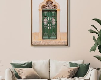 Green Gate in Portugal - Framed Canvas