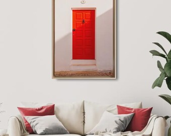 Red Gate in Portugal - Framed Canvas