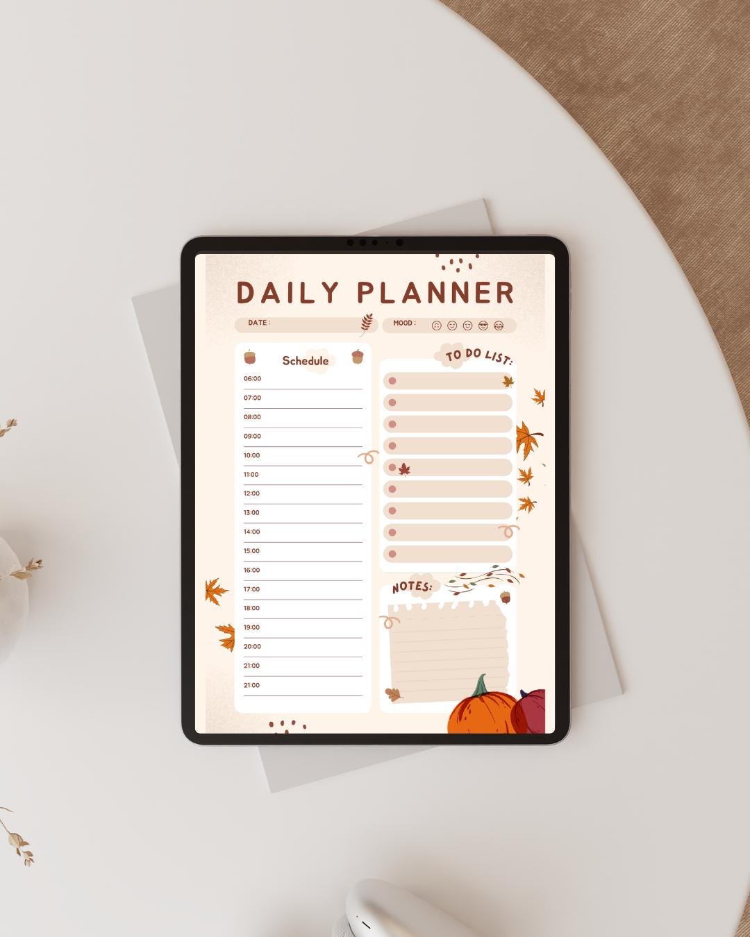Autumn Daily Planner – Fall Printable Schedule – Editable Canva ...