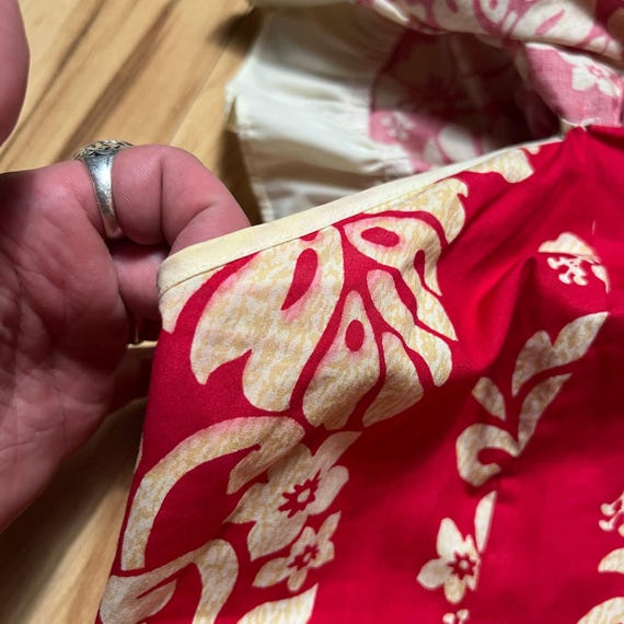 VINTAGE 80s Royal Hawaiian Tiki Maxi Dress Size 8… - image 4