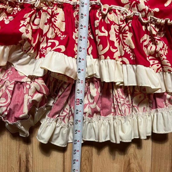 VINTAGE 80s Royal Hawaiian Tiki Maxi Dress Size 8… - image 3