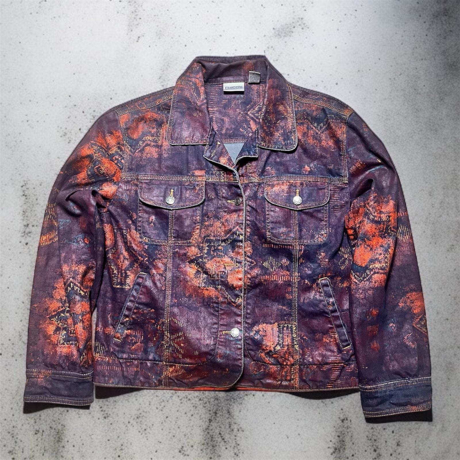 Flame Jean Jacket - Etsy