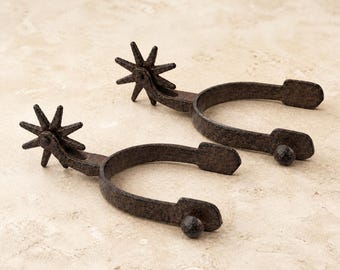 Cast Iron Western Spurs, Single or Sets, Rustic Cowboy Rodeo Decor, Decorative Shelf Sitters, Ranch Cabin Lodge Decor