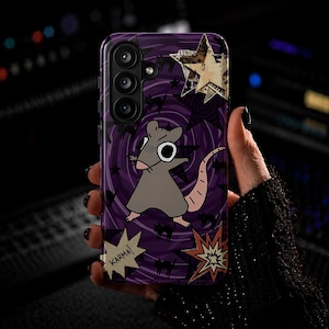 Karma Rat Phone Case, Weirdcore Alt Grunge Purple Cover, Funny iPhone 17,16, 15, 14, 13, 12 Pro Max Samsung Case