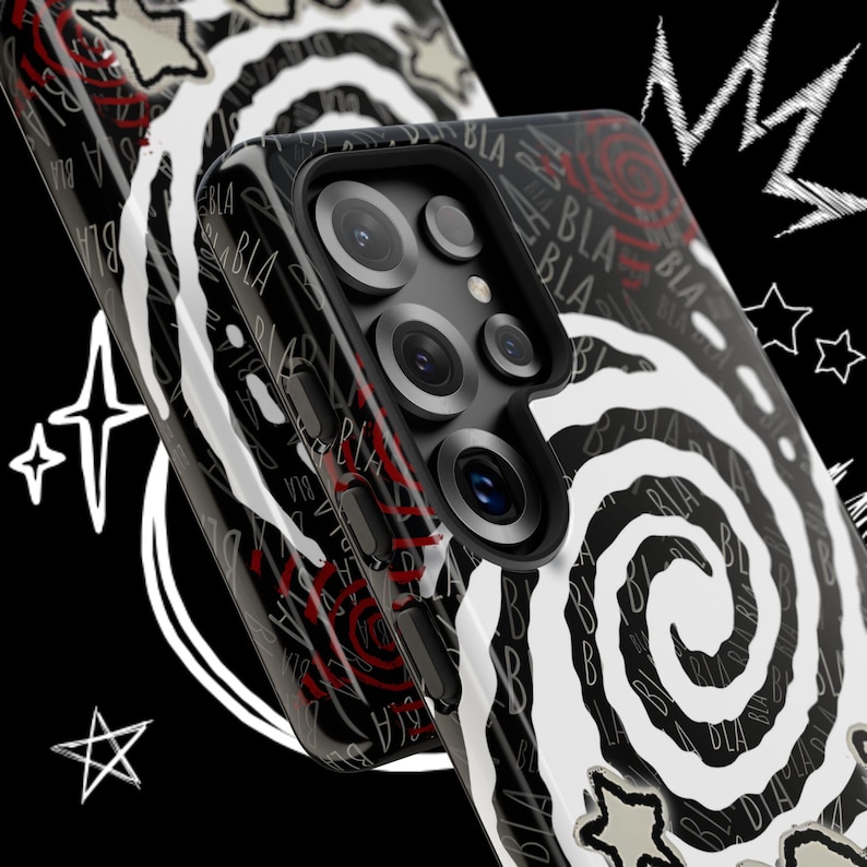 Kawaii Gothic Tough Phone Case, Creepy Cute Bunny Aesthetic Protective Cover, Alt Emo iPhone Case imagen 5
