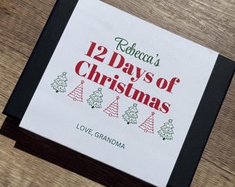 Advent Calendar Gift Card Box, 12 Days of Christmas Gift Card Book Box, Teen Christmas Gift, Holiday Gift Money Holder, Cash Holder