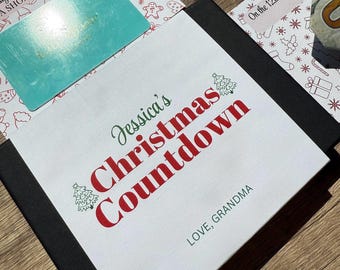 Advent Calendar Gift Card Box, Christmas Gift Card Book Box, Christmas Countdown Box, Teen Christmas Gift, Holiday Gift, Money Holder