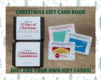 Christmas Advent Calendar Gift Card Box: Teen and Young Adult Money Holder, College Gift Card Book
