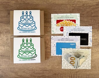 Foiled Birthday Gift Card Book Box: Personalized Birthday Gift Card Holder, Happy Birthday Card, Birthday Money Holder, Custom Cash Holder