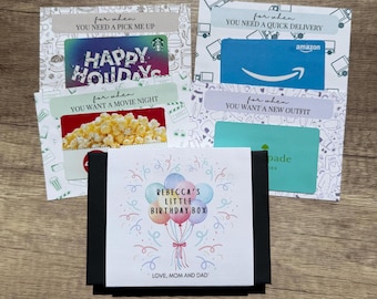 Birthday Gift Card Book Box, Birthday Gift Card Holders, Unique Birthday Gift for Her Him, Birthday Money Holder, Birthday Money Cards