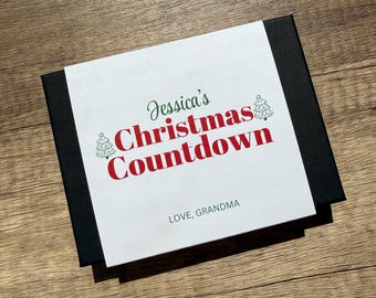 Christmas Countdown Advent Calendar Gift Card Box, Christmas Money Cash Holder