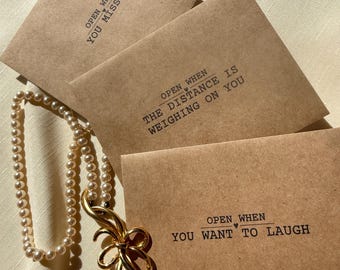 Open When Envelopes Long Distance Relationships, Deployment Care Package, Anniversary Gift Love Letters, LDR Deployment Gift, SET OF 16