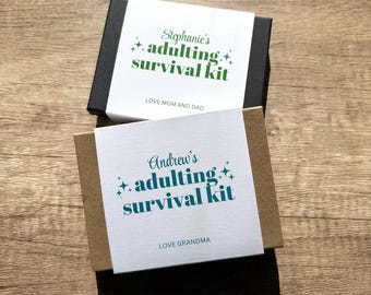 Adulting Survival Kit: College Gift Card Book Box, High School Graduation Gift Card Book, 18th Birthday Gift Card Box, Young Adult Gift