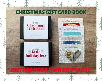 BYO Christmas Gift Card Box: Stocking Stuffer Christmas Money Holder, College Gift Card Book
