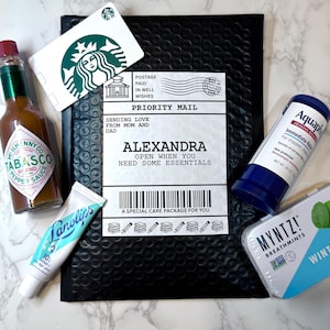 Open When Bubble Envelopes College Drop Off Gift: College Care Package, College Bound, College Survival Kit, Set of 6