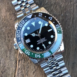 SUBMOD PREMIUM CUSTOM *Movimento NH35A modificato* Corona a ore 9 - Reverso - Ceramica gmt Joker