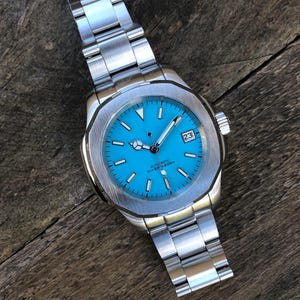 PREMIUM CUSTOM NAUTMOD *Modded NH35A Movement* Baby Blue Dial- Blue Lume