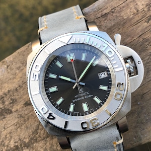 PREMIUM CUSTOM PANMOD * Modded NH35A Movement * YMCeramic Insert - Green Lume