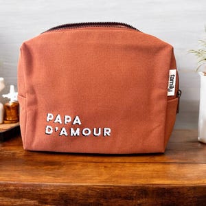 Trousse de toilette "PAPA D’AMOUR" cuivre