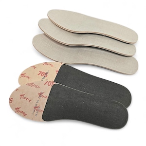 Reinforced Two-Layer Shoemaking Insoles | Texon, Latex Foam & Fiber | Cuttable Insoles for DIY Shoes | US 5-10 / EU 36-41