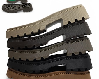 Women’s Rubber Boot Soles | Durable Non-Slip Outsoles for DIY Shoemaking | Wide, Shock-Absorbing Design | US 5-10 / EU 36-41