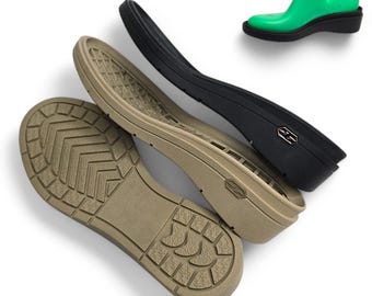 Women’s Vintage Wedge Soles | Rubber Lightweight Outsoles for DIY Shoes | Stylish & Durable | US 6-11 / EU 37-42